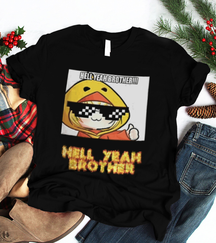 Hell Yeah Brother Cool Duck Meme Sunglasses Fun T-Shirt