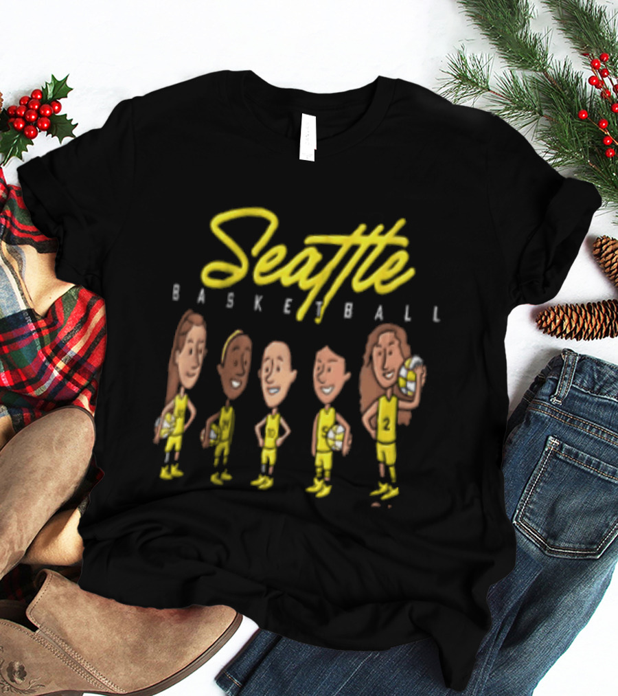 Seattle Basketball Players Cartoon WNBA 2026 T-Shirt