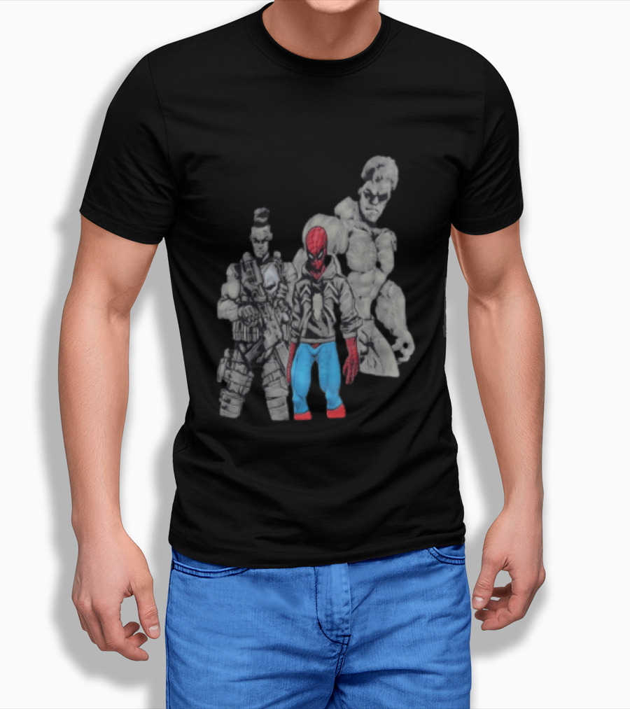 Spider Man The Punisher Hulk Brand New Day Heroes T-Shirt