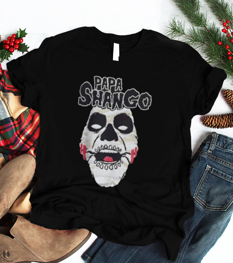 Papa Shango WWF Legends Of Wrestling Skull Mask T-Shirt