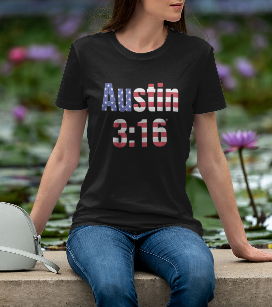 Steve Austin 3 16 American Flag WWE Stone Cold T-Shirt
