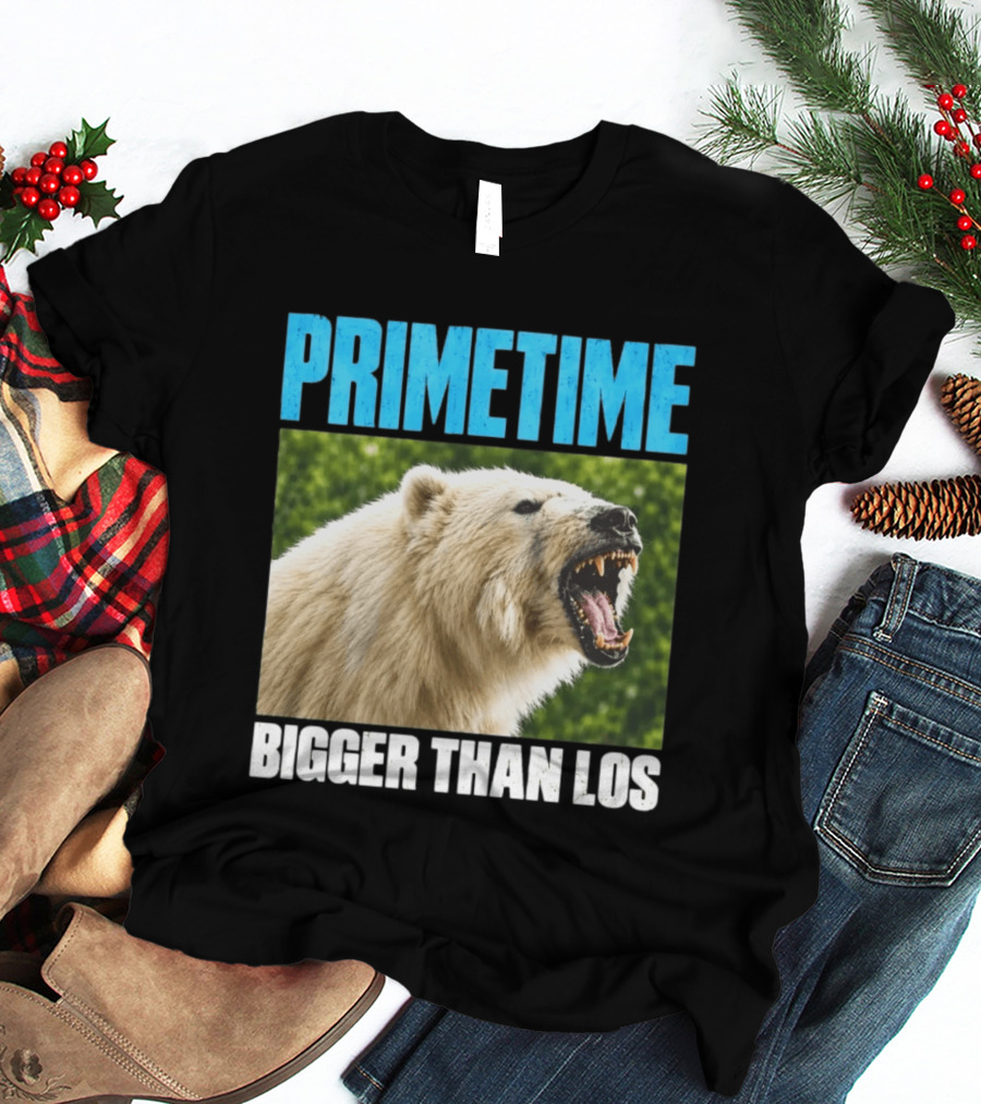 PRIMETIME Bigger Than Los Polar Bear Roaring T-Shirt
