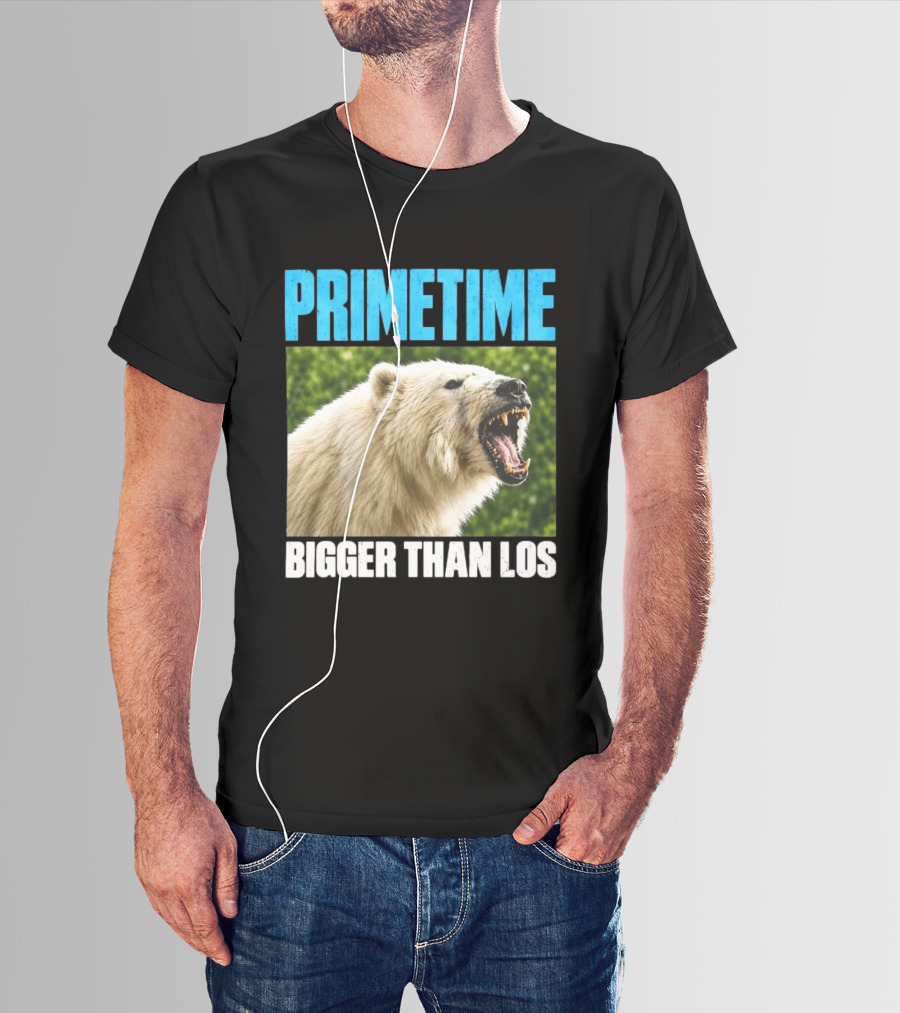 PRIMETIME Bigger Than Los Polar Bear Roaring T-Shirt