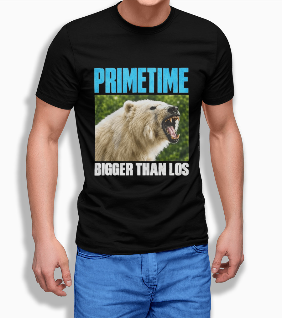 PRIMETIME Bigger Than Los Polar Bear Roaring T-Shirt