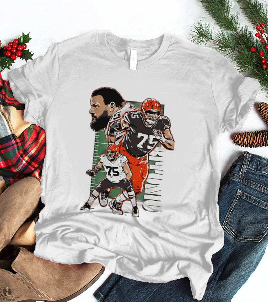 2025 Joel Bitonio Meet And Greet Browns Player Number 75 T-Shirt