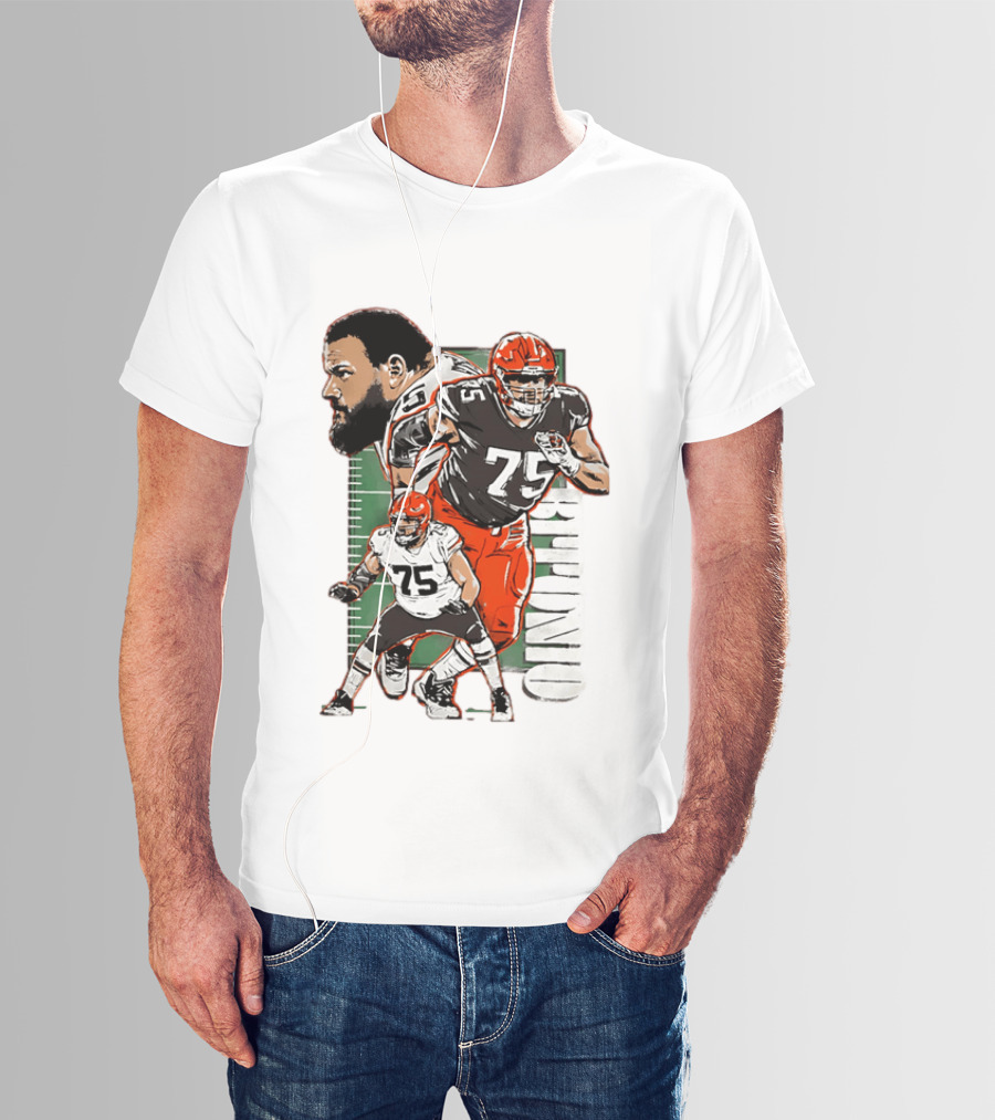 2025 Joel Bitonio Meet And Greet Browns Player Number 75 T-Shirt