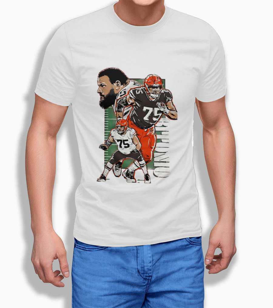 2025 Joel Bitonio Meet And Greet Browns Player Number 75 T-Shirt