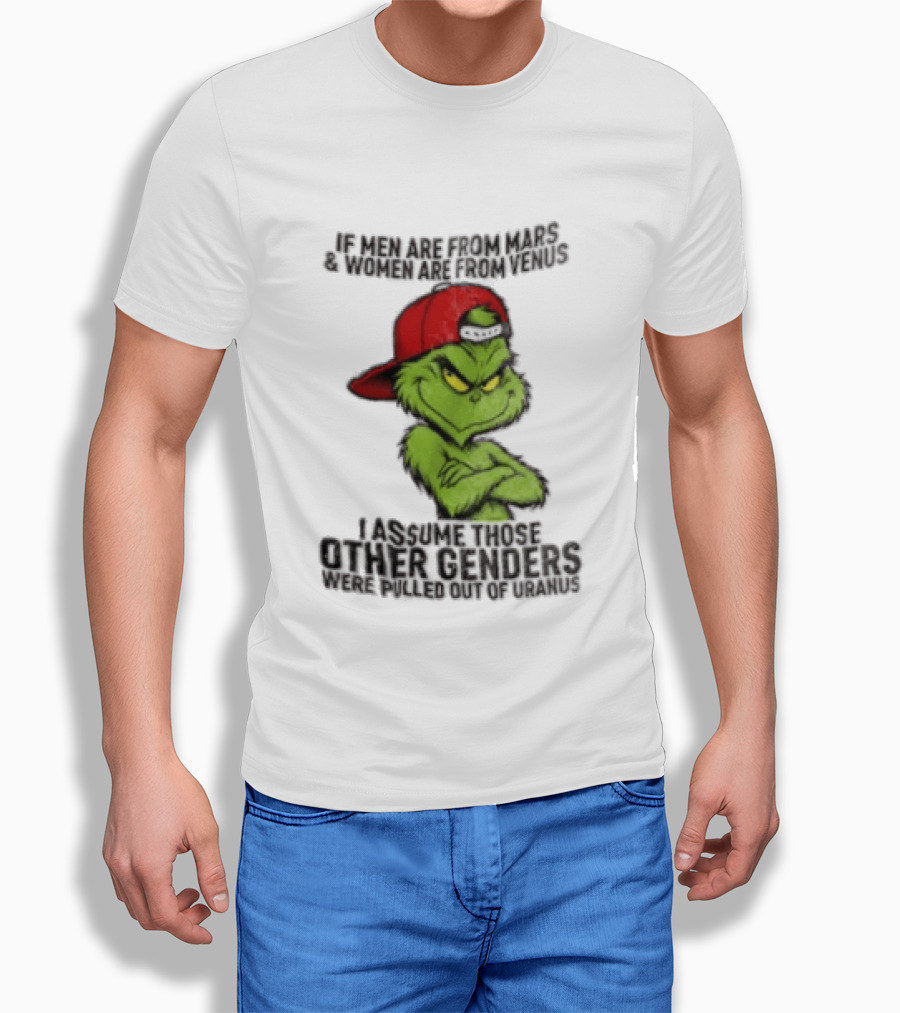 Grinch If Men Are From Mars Women Are From Venus Christmas T-Shirt