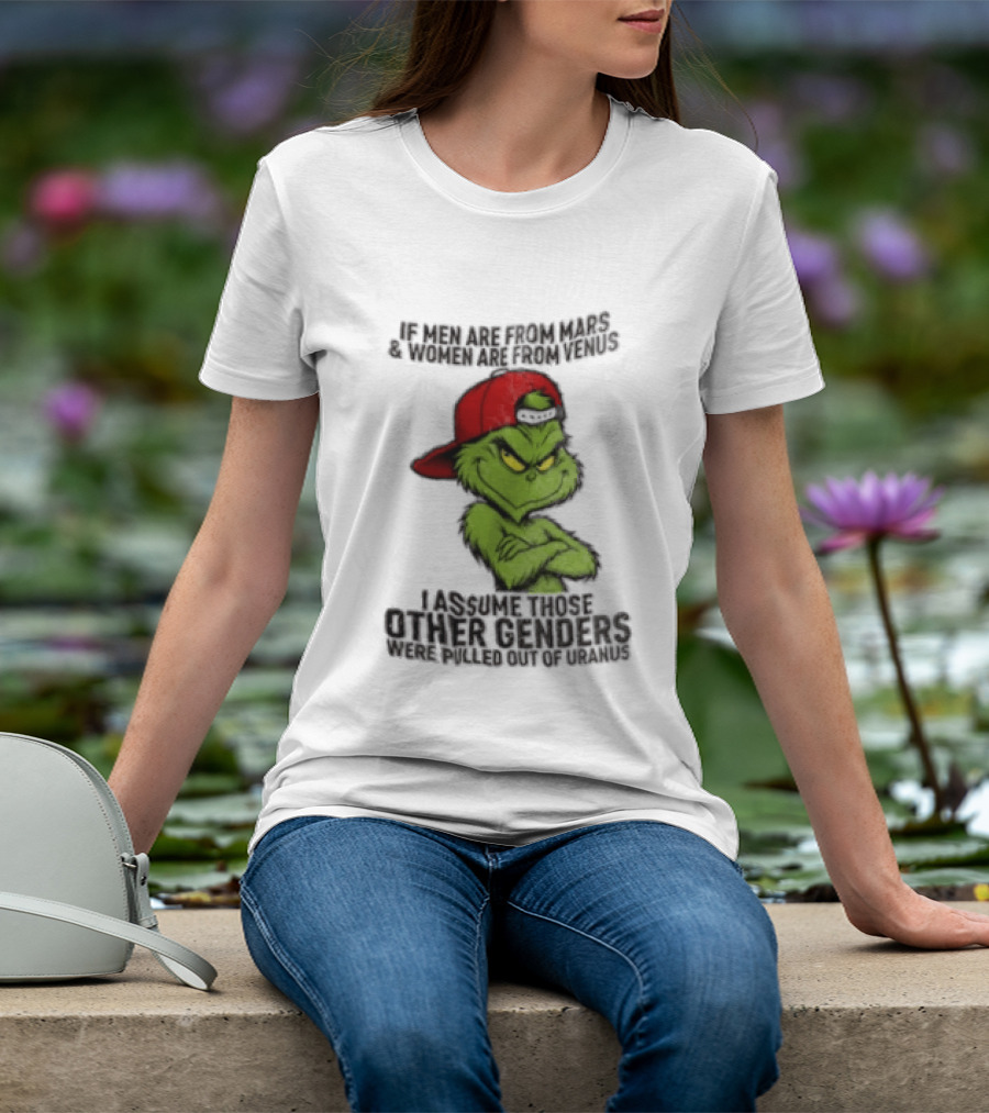 Grinch If Men Are From Mars Women Are From Venus Christmas T-Shirt