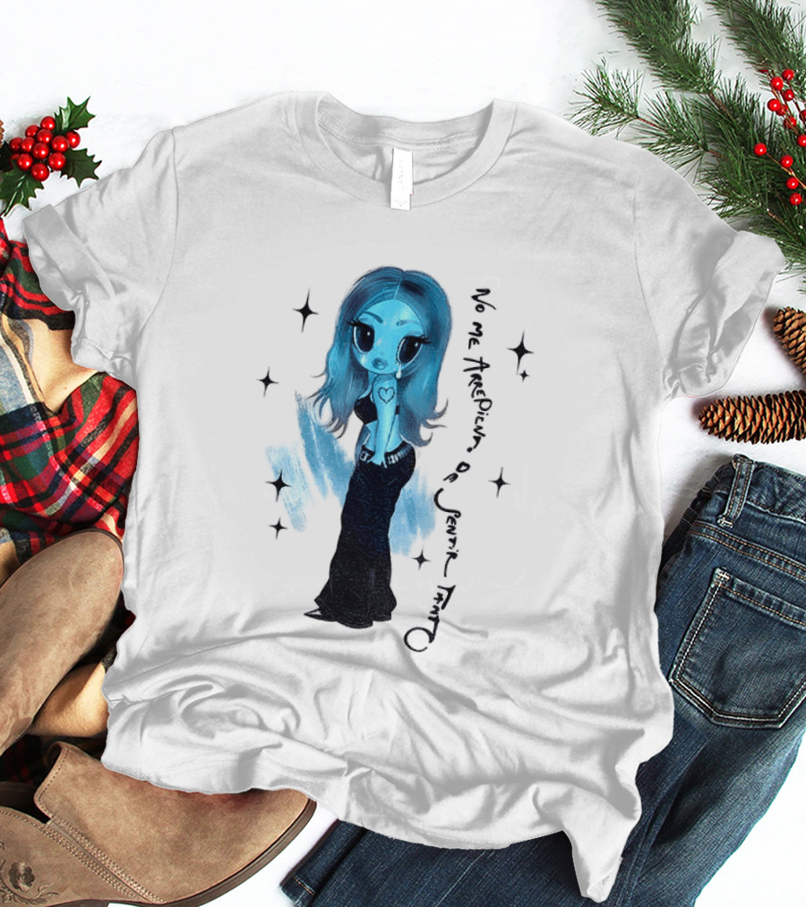 Karol G No Me Arrepiento De Sentir Tanto Blue Cartoon T-Shirt
