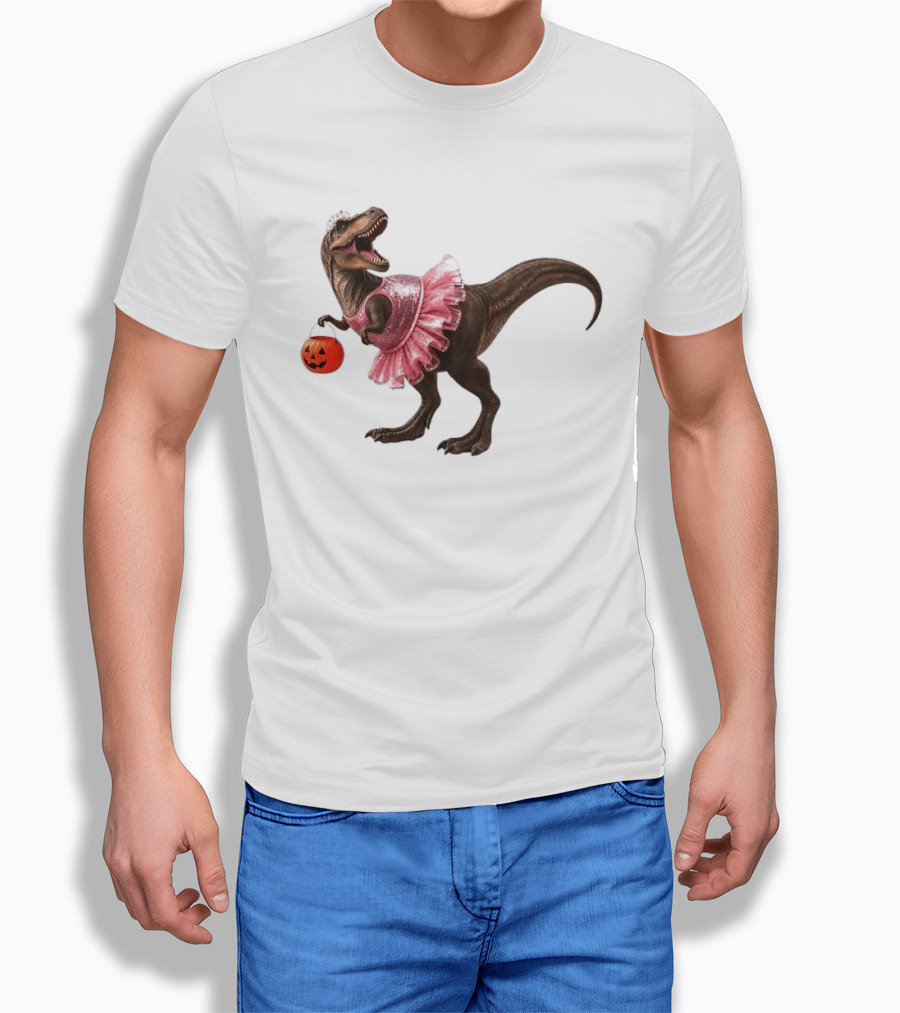 Trick Or Treat Rex Princess Tutu Halloween T-Shirt