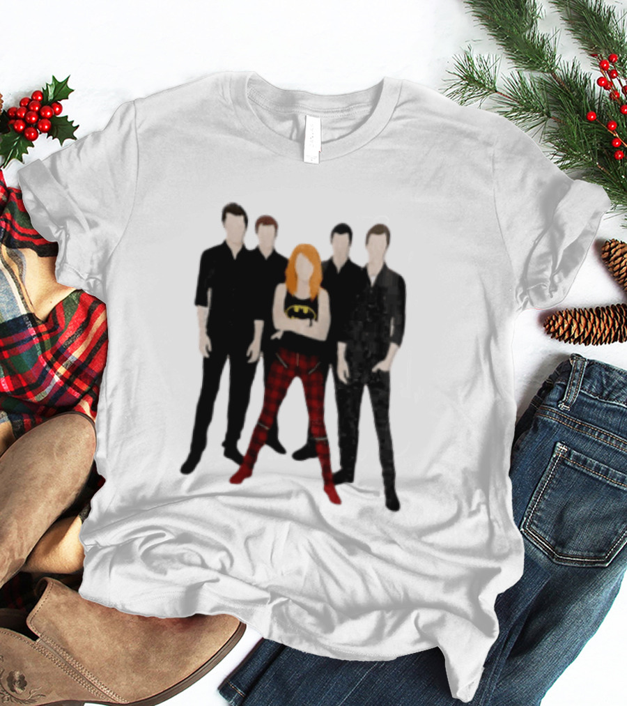Vector Alternative Rock Band With Bat Symbol And Checkered Pants T-Shirt