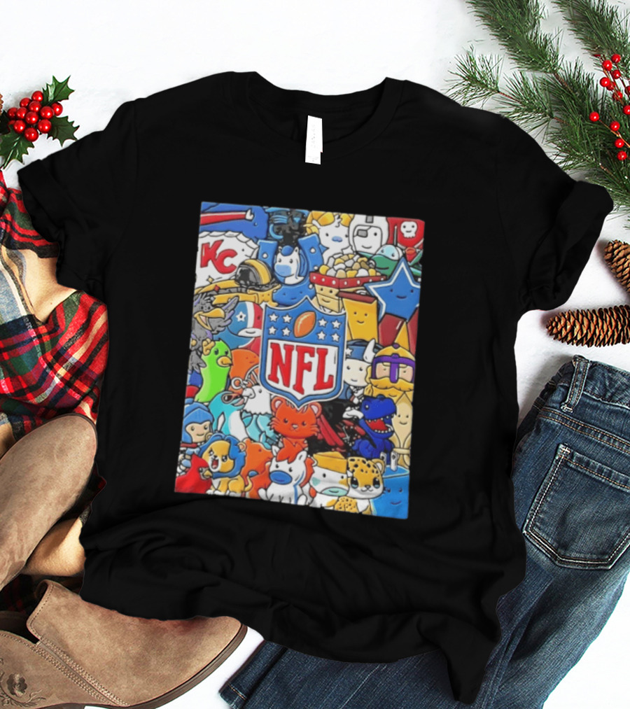 NFL KC Mascots And Football Is Officially Back 2026 T-Shirt