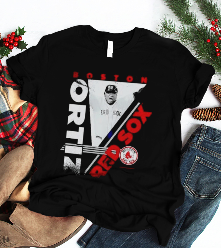 David Ortiz Boston Red Sox Celebrating T-Shirt