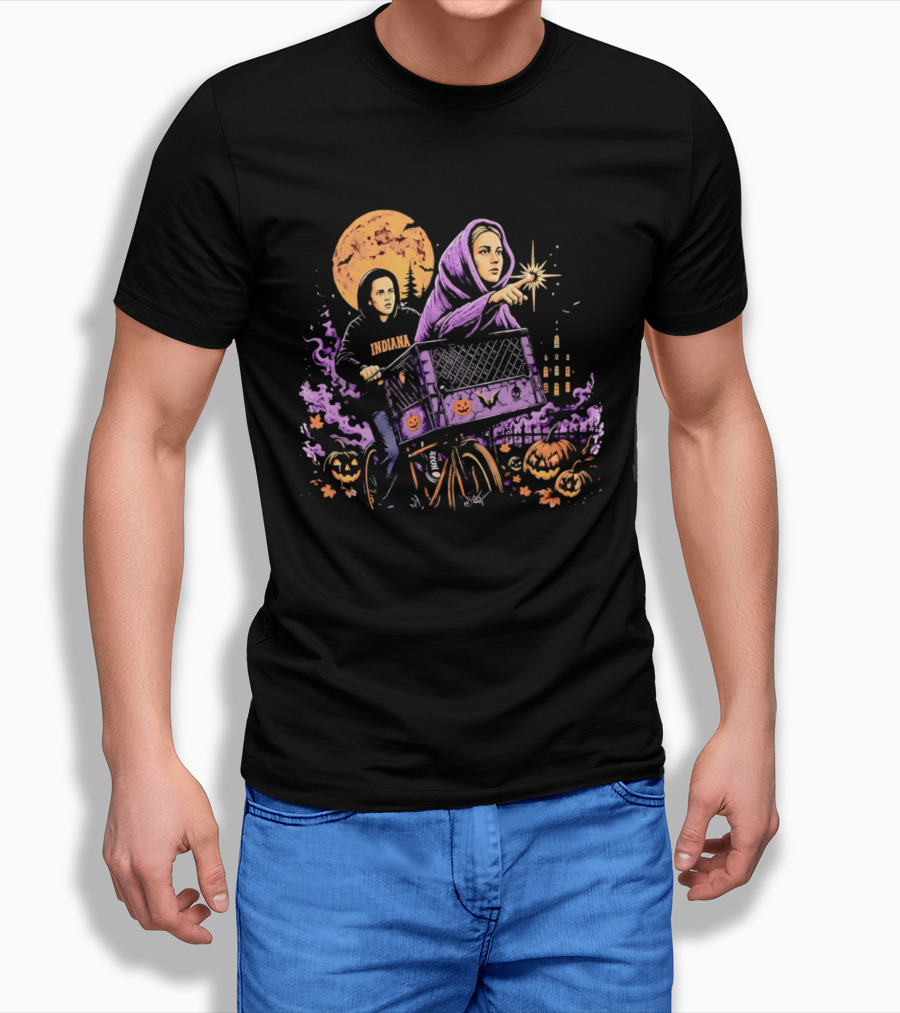Caitlin Clark Sophie Cunningham Bicycle Halloween Movie Scene T-Shirt
