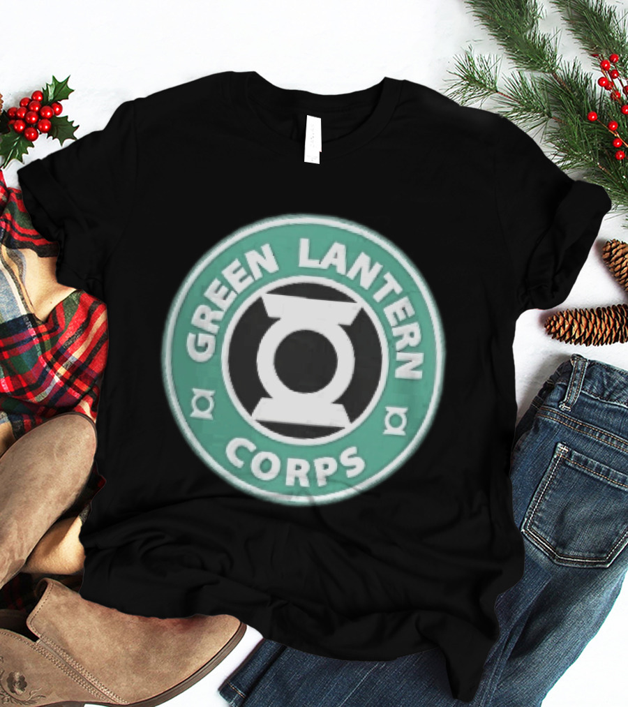 Green Lantern Corps Circular Coffee Power Ring T-Shirt
