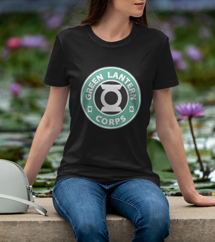Green Lantern Corps Circular Coffee Power Ring T-Shirt