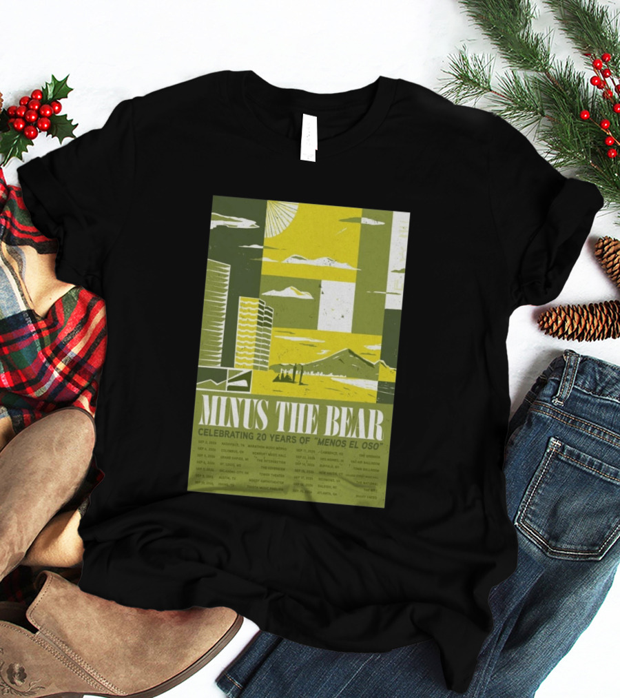 Minus The Bear Celebrating 20 Years Of Menos El Oso 2026 US Tour Dates T-Shirt