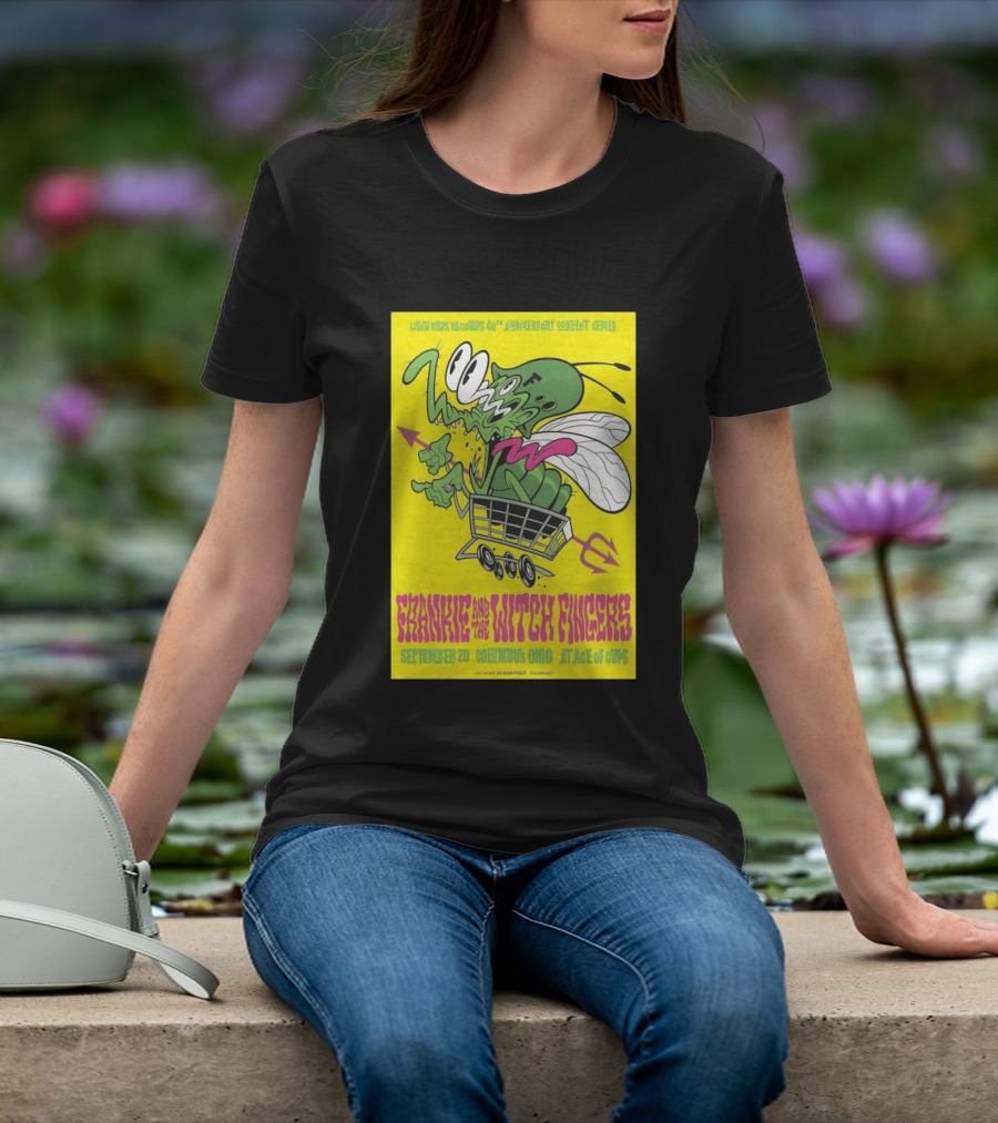 Used Kids Records 40th Anniversary Concert Series Frankie And The Witch Fingers September 20 Columbus Ohio At Ace Of Cups Artwork By Sam Fout T-Shirt