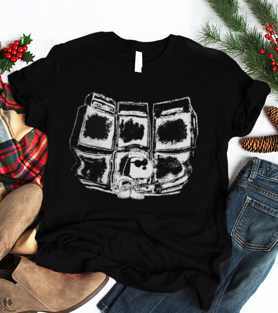 Peanuts Snoopy Rocking Out With Electric Guitar And Amplifier Stack T-Shirt