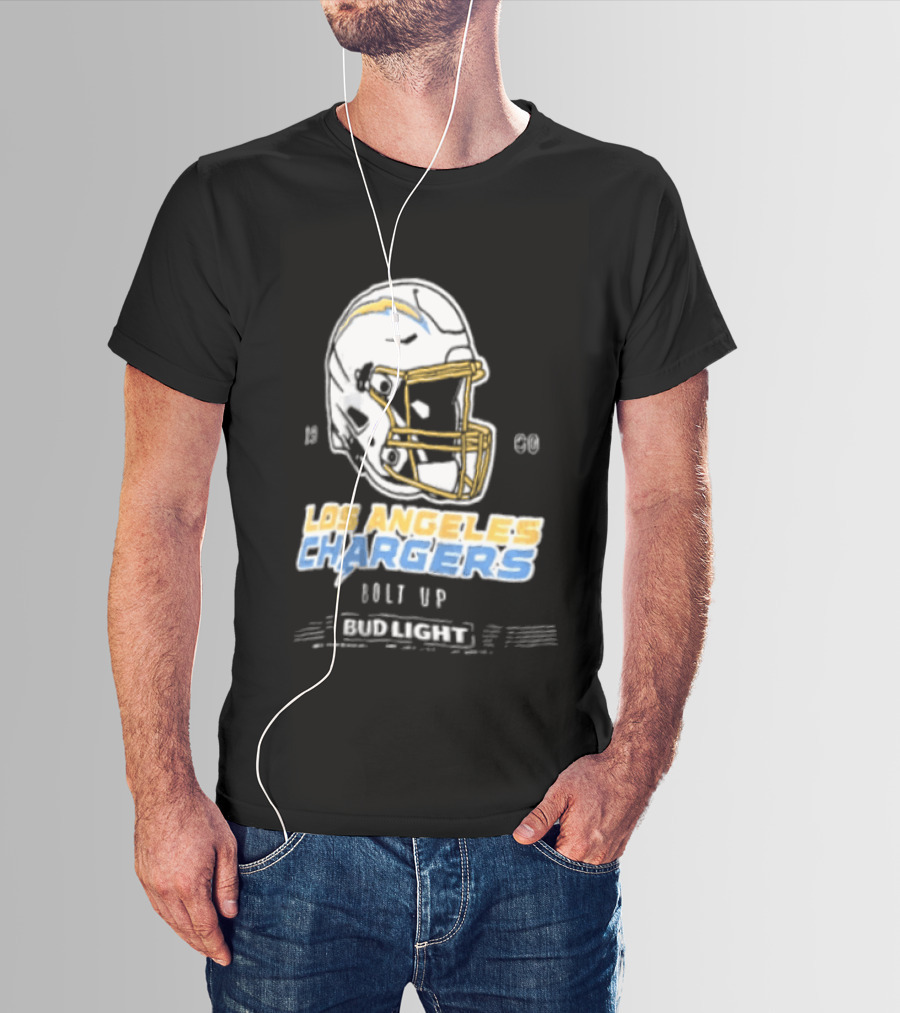 Los Angeles Chargers Bolt Up Bud Light Football 1960 T-Shirt