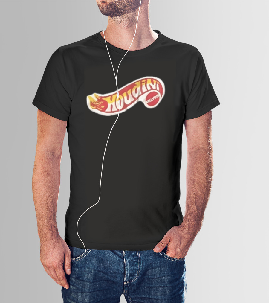 Melvins Houdini Red Yellow Flame Racing Toy Swoosh T-Shirt