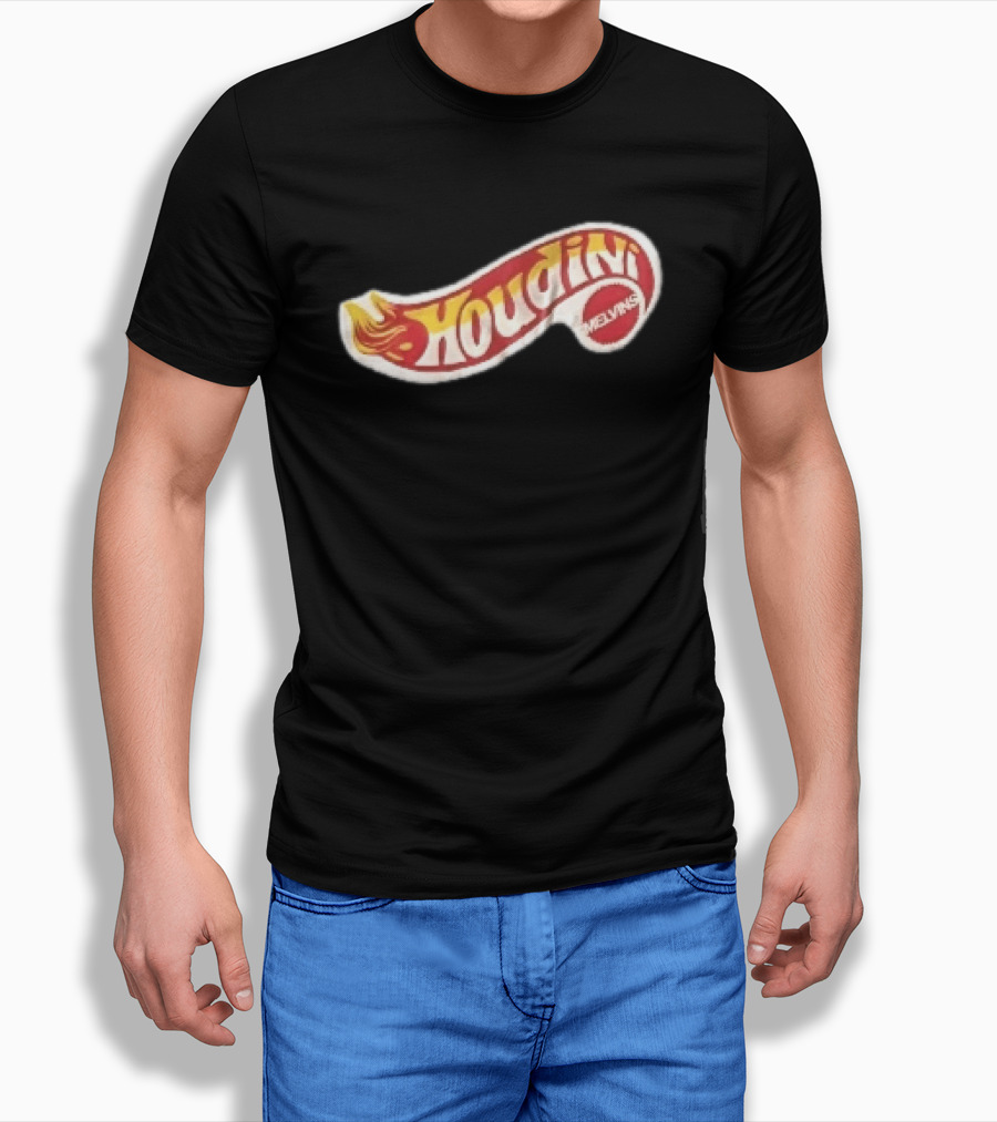 Melvins Houdini Red Yellow Flame Racing Toy Swoosh T-Shirt