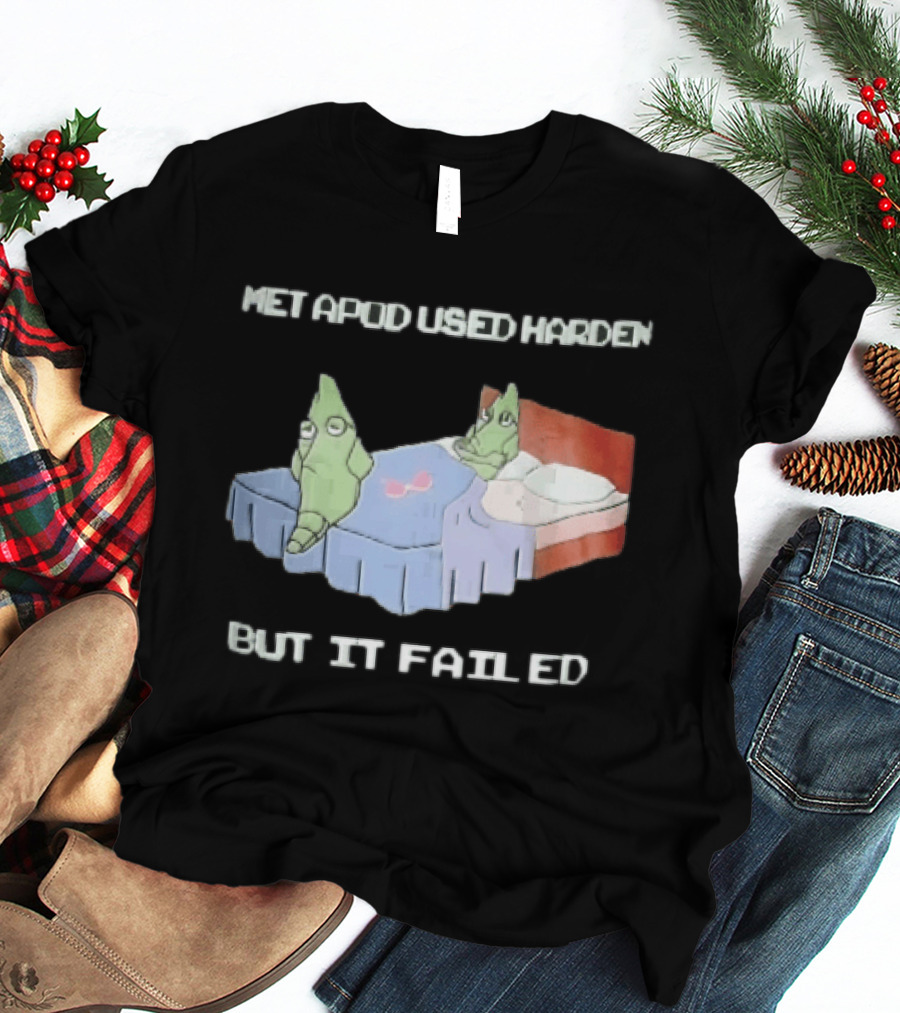 Metapod Used Harden But It Failed Cartoon Sad Characters In Bed T-Shirt