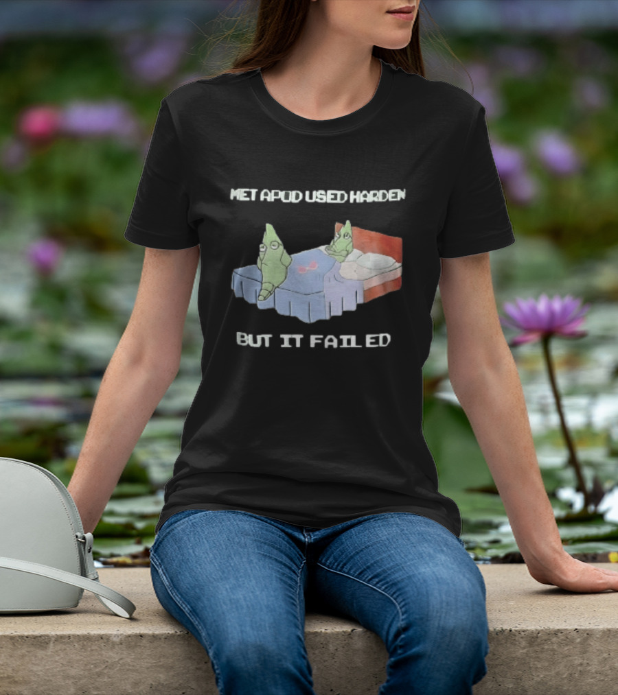 Metapod Used Harden But It Failed Cartoon Sad Characters In Bed T-Shirt