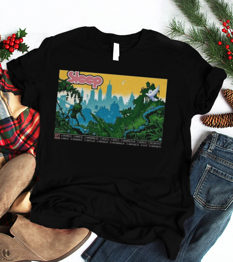 Sleep September 2026 Tour Dates Locations Skyline Jungle T-Shirt