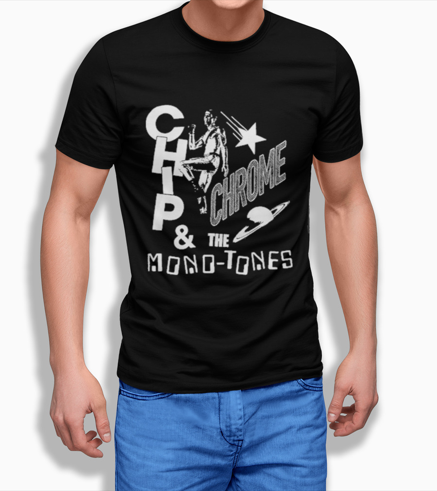 The Neighbourhood The Wourld Tour Chip Chrome & The Mono Tones Retro Star And Spaceship T-Shirt
