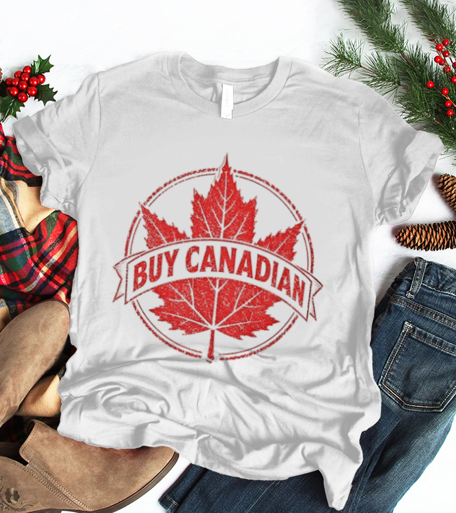 Buy Canadian Support Local Maple Leaf Pride T-Shirt
