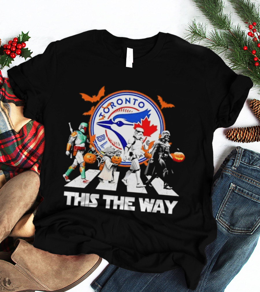 Toronto Blue Jays Star Wars This The Way Halloween Pumpkin Parade T-Shirt