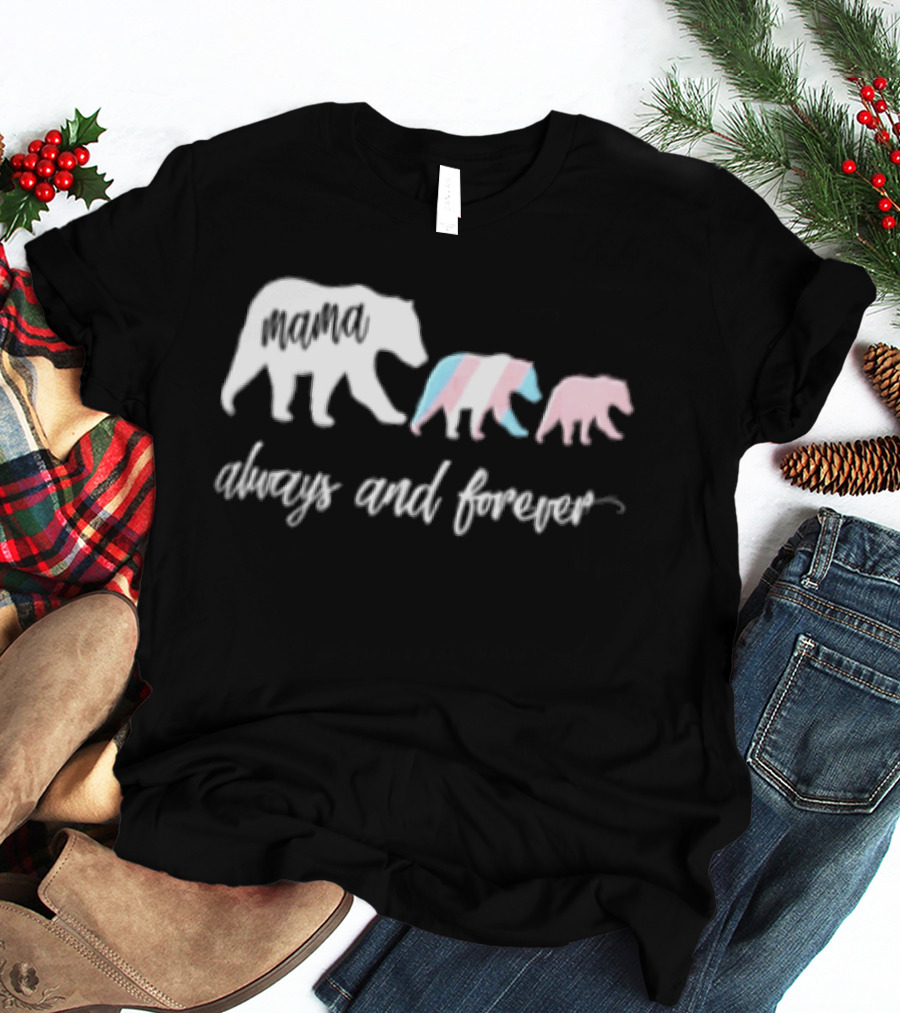 Mama Bear Family With Transgender Pride Always And Forever Equality T-Shirt