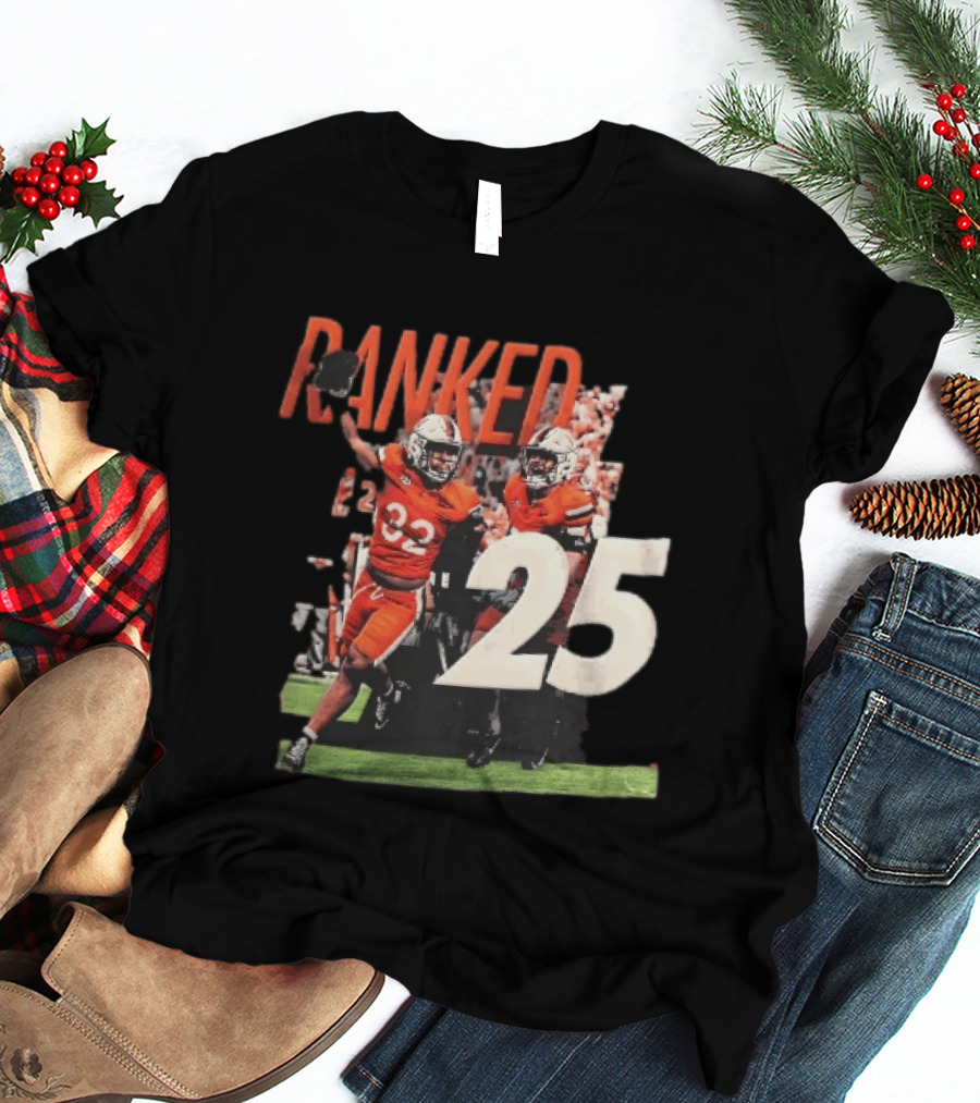 Virginia Cavaliers NCAA College Football Ranked 25 Team Players Celebration T-Shirt