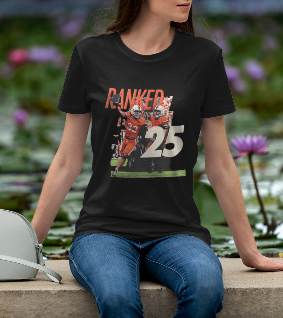 Virginia Cavaliers NCAA College Football Ranked 25 Team Players Celebration T-Shirt