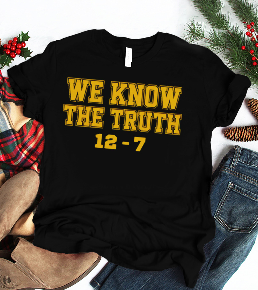 We Know The Truth 12 7 Bold Yellow Sports T-Shirt