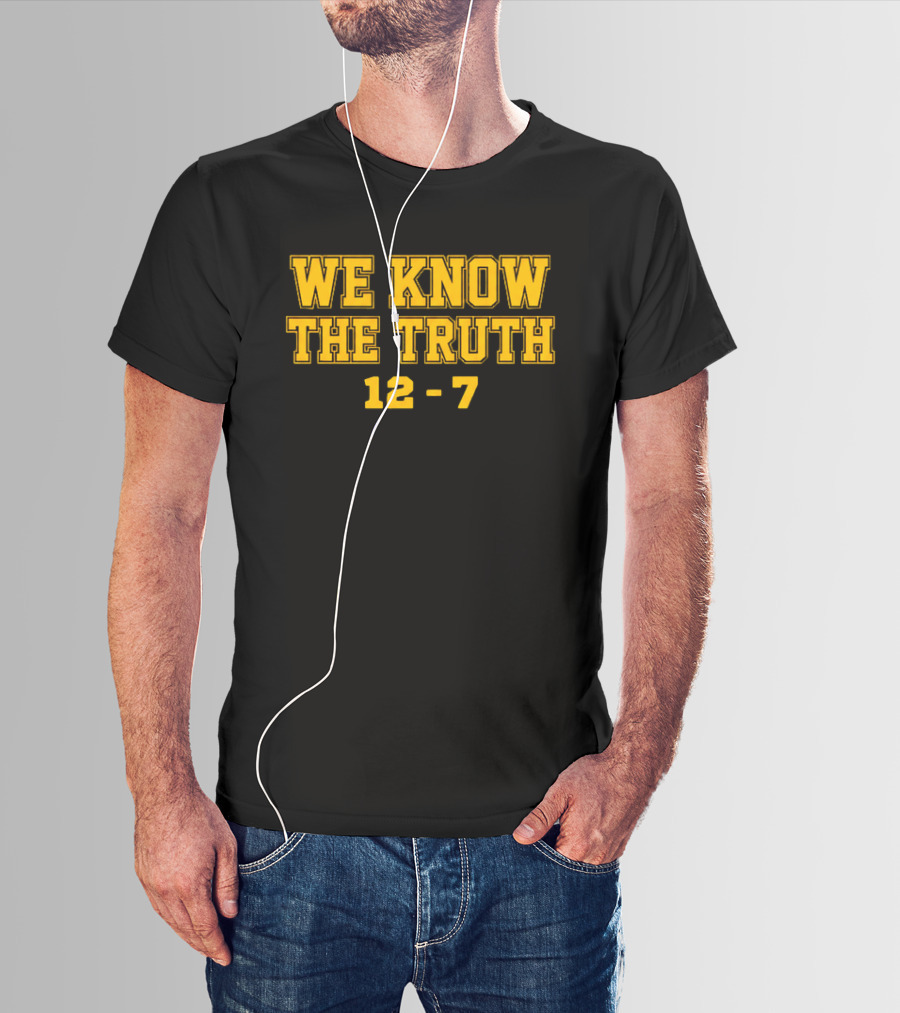 We Know The Truth 12 7 Bold Yellow Sports T-Shirt