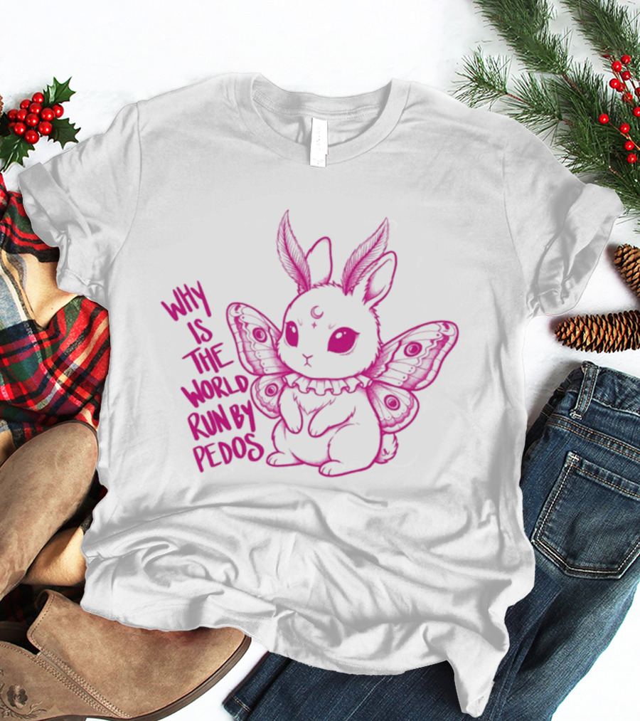 Why Is The World Run By Pedos Moth Bunny T-Shirt