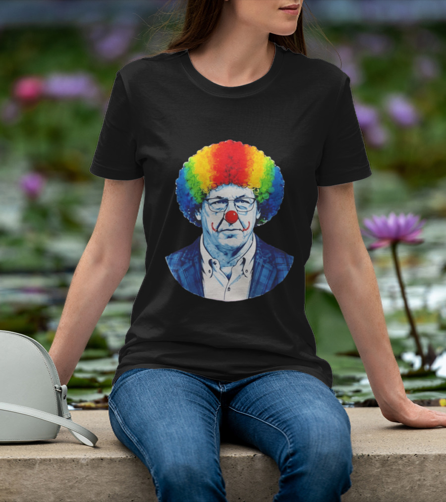 LSU Tigers Football Coach Brian Kelly Clown Red Nose Rainbow Wig T-Shirt