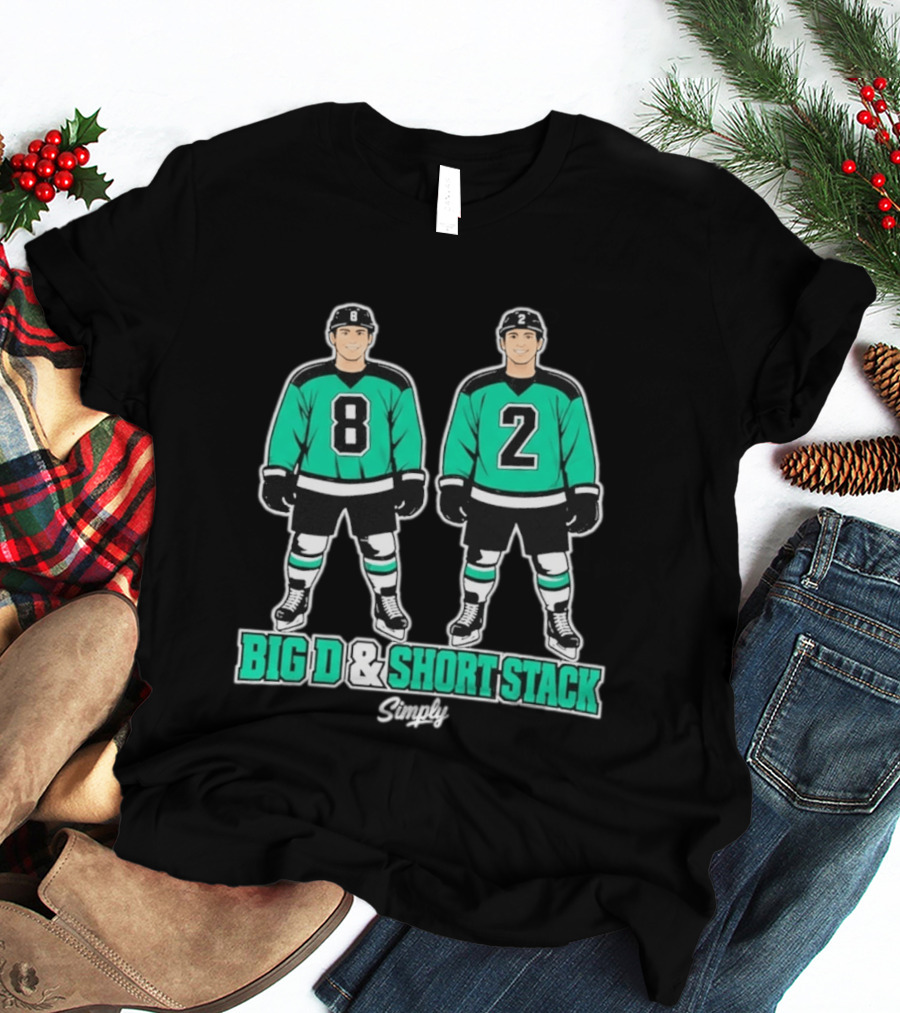 Bryan Woo Big D And Short Stack Hockey Players Number 8 And 2 Simply T-Shirt