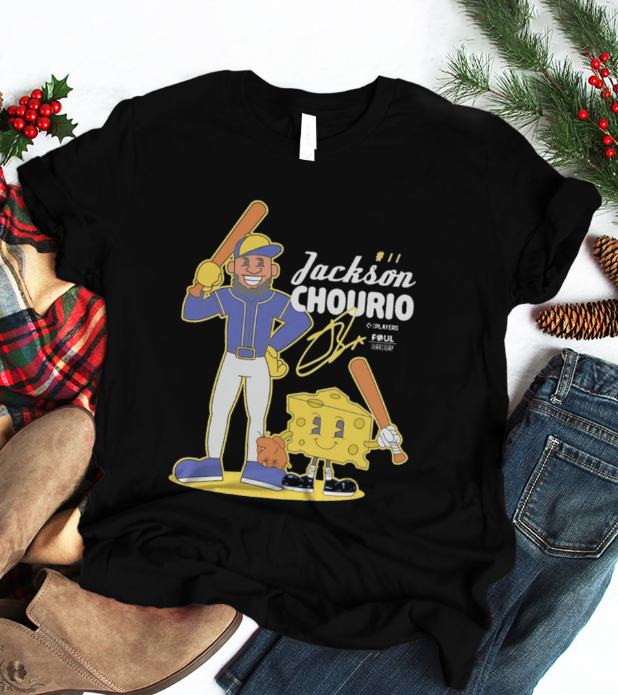 Jackson Chourio Milwaukee Brewers Player Cartoon Cheese T-Shirt