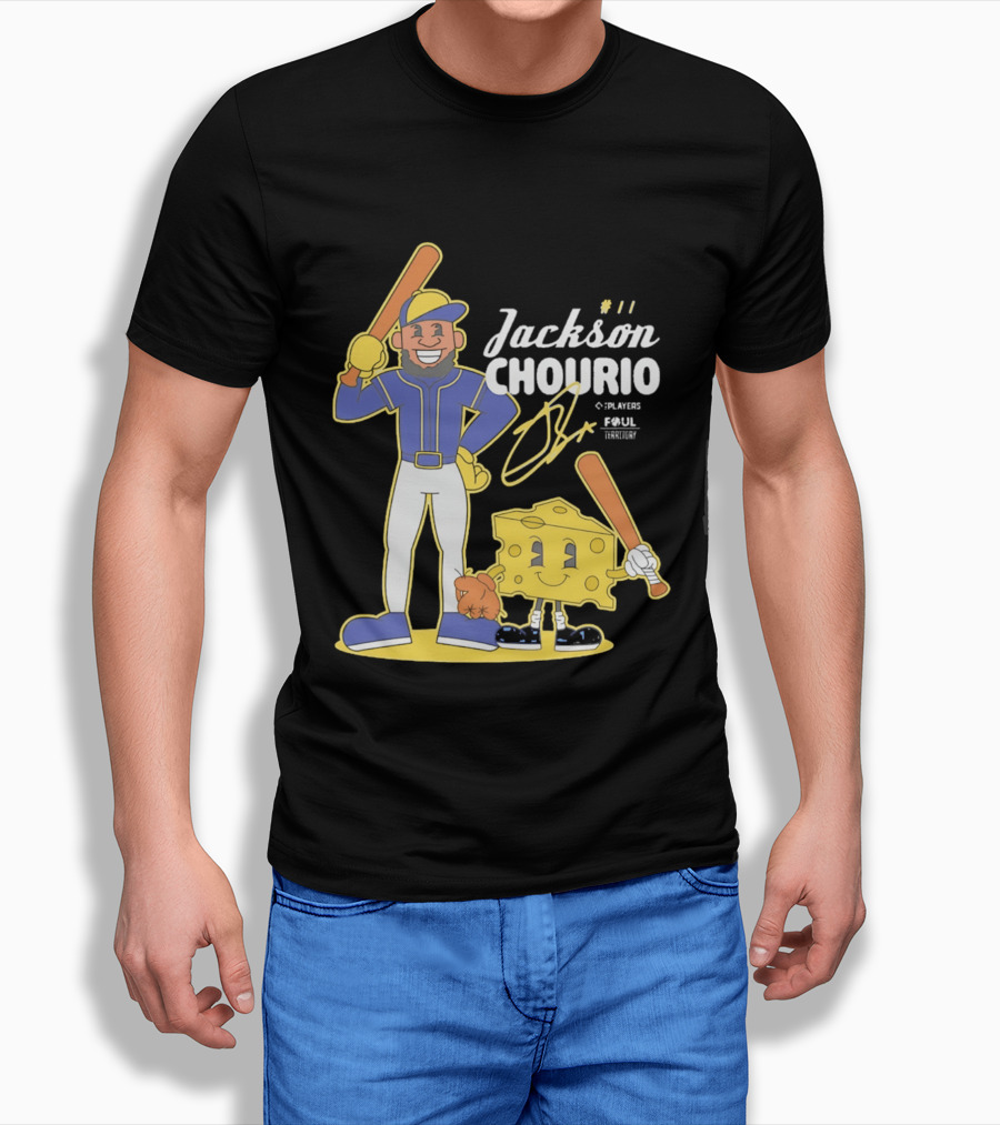 Jackson Chourio Milwaukee Brewers Player Cartoon Cheese T-Shirt
