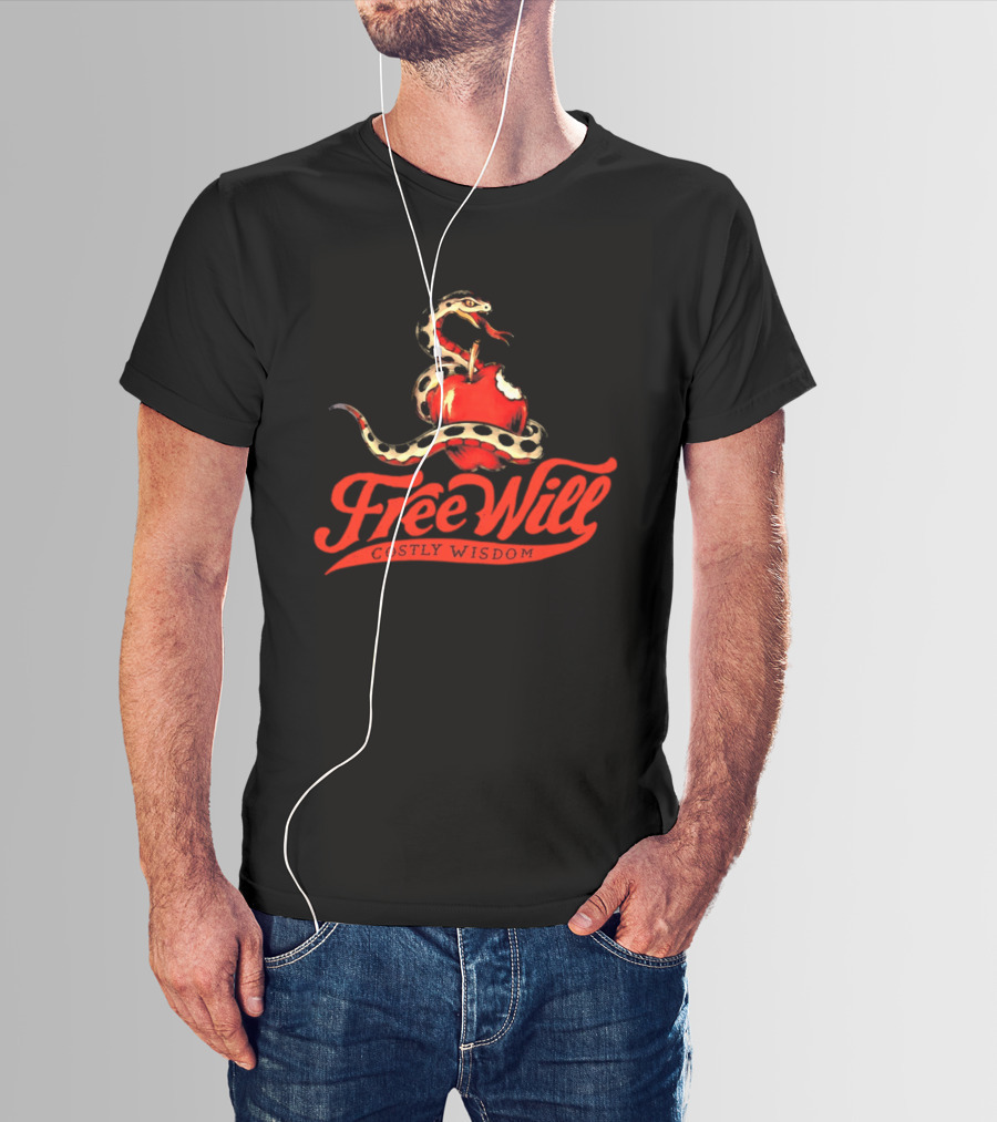 Free Will Costly Wisdom Snake Apple T-Shirt