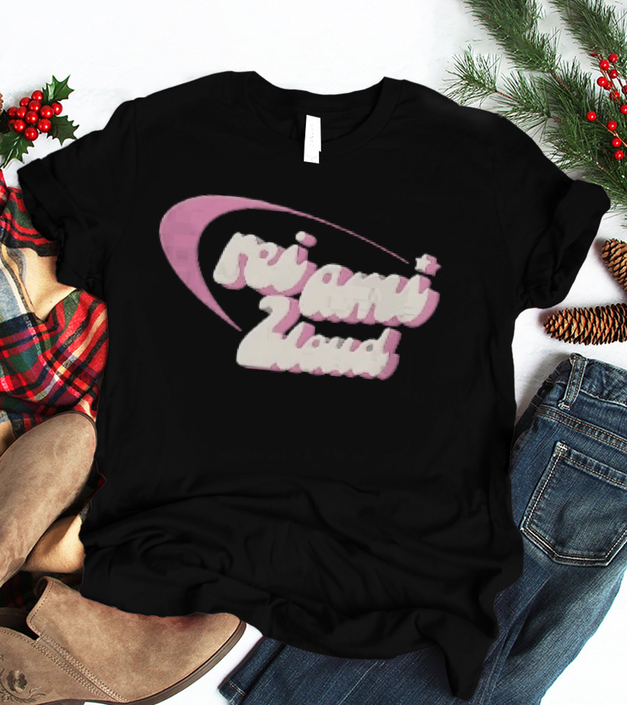 Rei Ami To Loud Pink Orbit Ring Star 3D Logo Playful T-Shirt