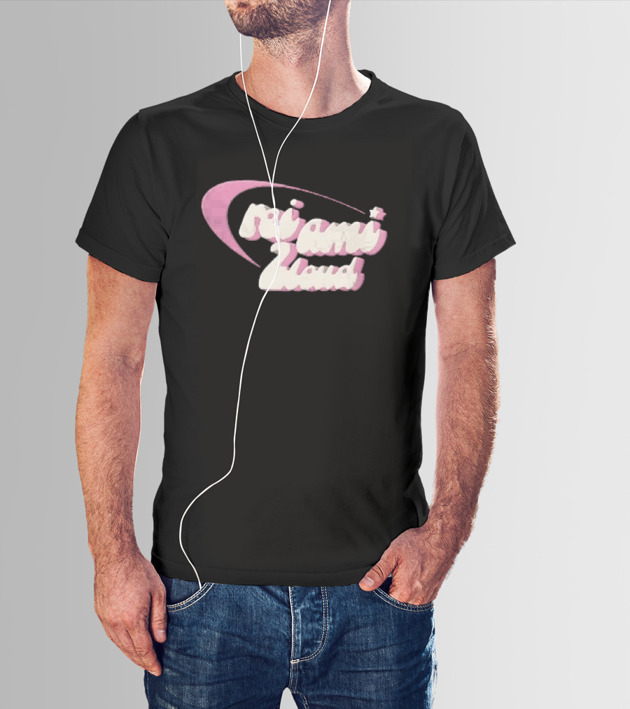 Rei Ami To Loud Pink Orbit Ring Star 3D Logo Playful T-Shirt