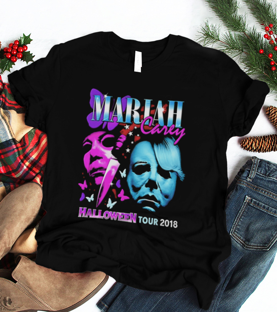 Mariah Carey Halloween Tour 2018 Pop Music Butterfly Mask Knife T-Shirt