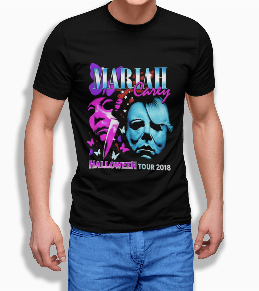 Mariah Carey Halloween Tour 2018 Pop Music Butterfly Mask Knife T-Shirt