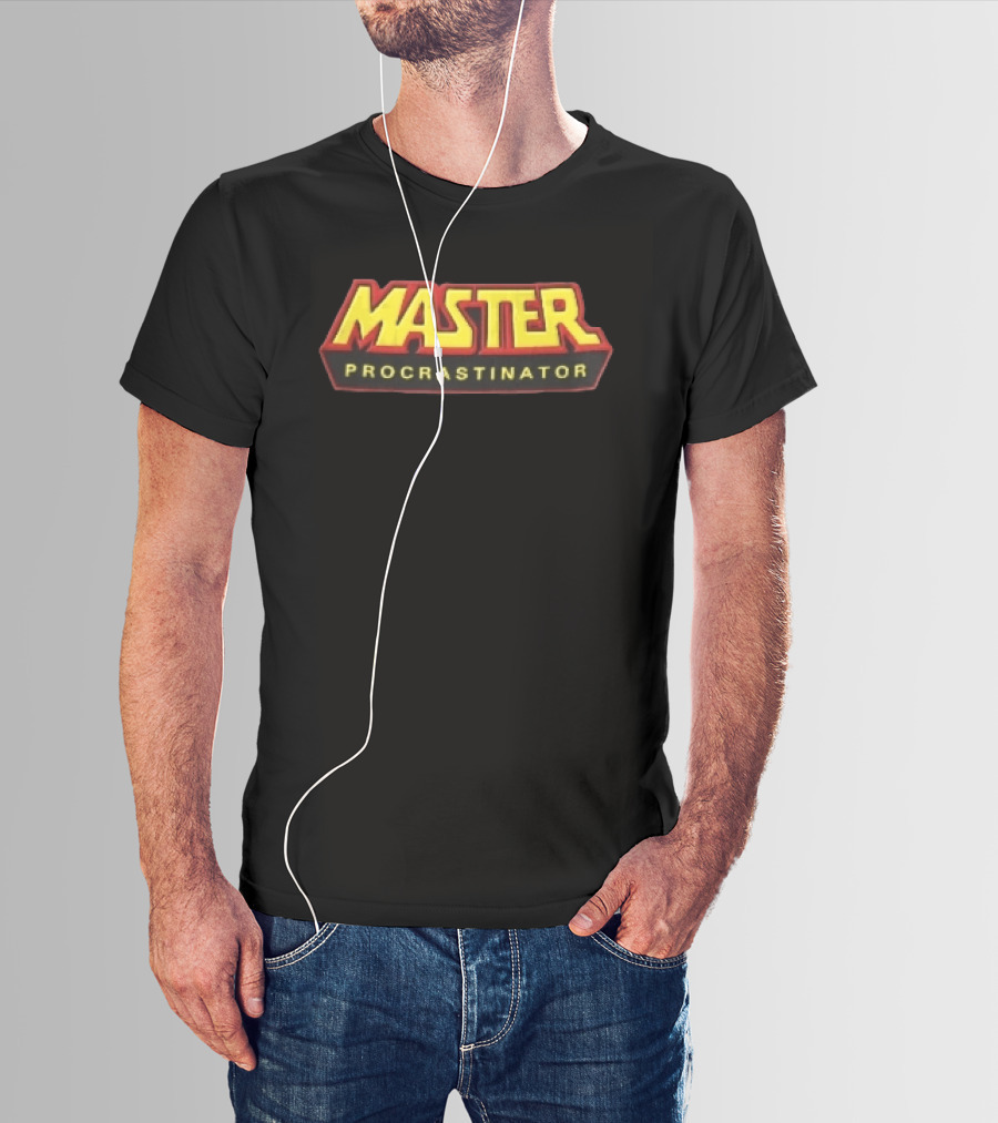 Master Procrastinator Red Yellow Retro Comic T-Shirt