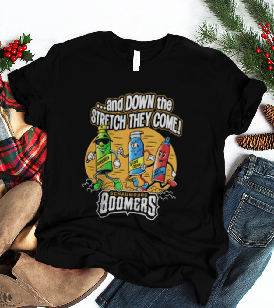 Schaumburg Boomers Racing Condiments Down The Stretch They Come T-Shirt